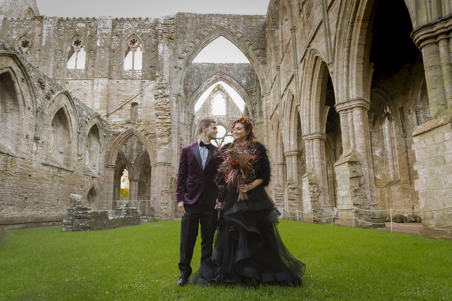 Morlove Wedding Photography - Charlene Lovesy - Where Mystical Tintern Meets Gothic Romance - Astra & Scott - The Old Station & Tintern Abbey
