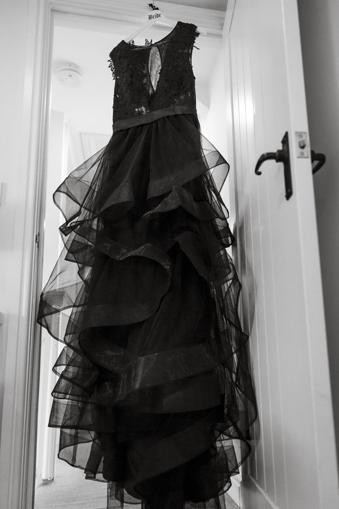 Black wedding dress gothic style
