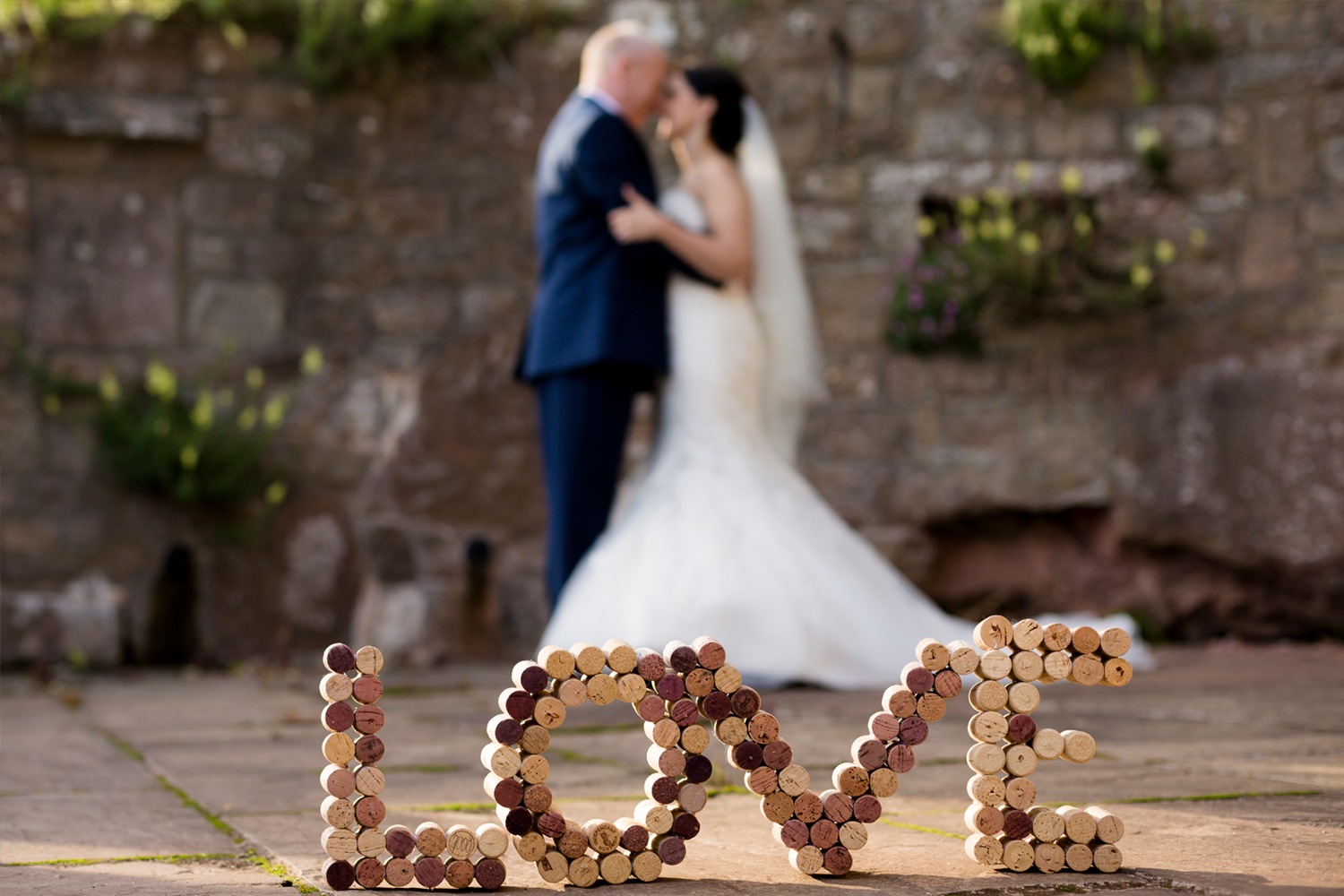 MorLove Wedding Caer Llan Charlene Morton DIY Cork Love Sign