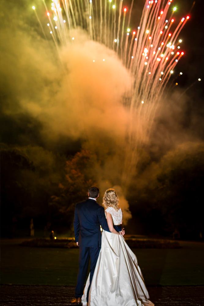 MorLove Wedding Clearwell Castle Charlene Morton Fireworks